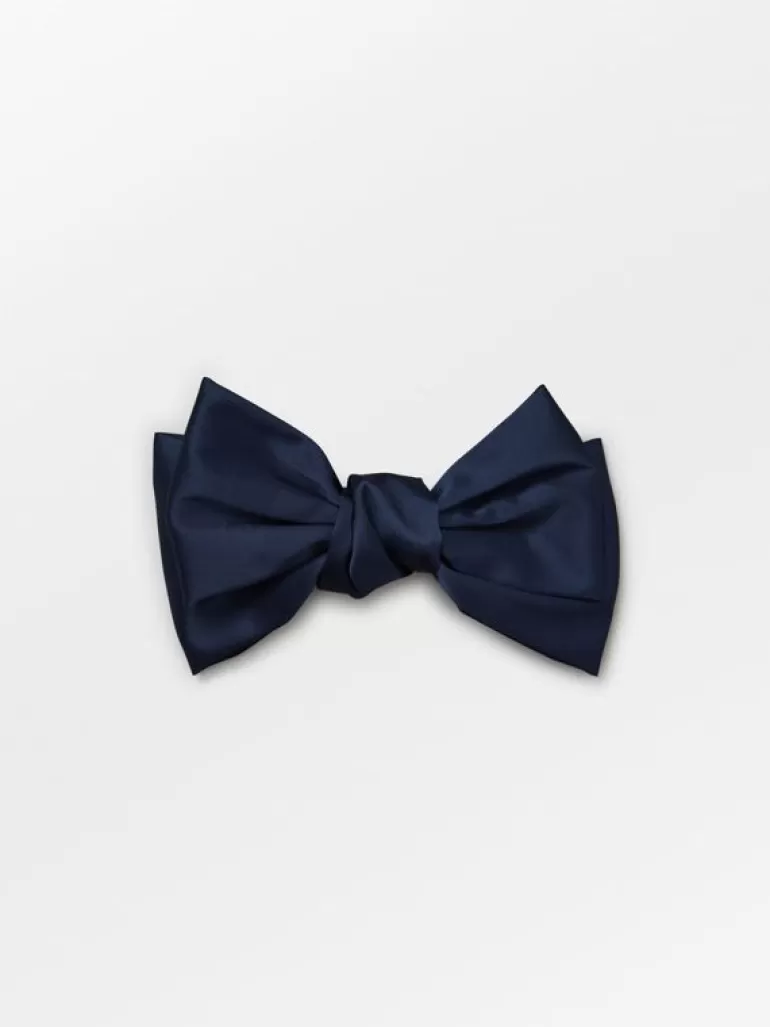 Satin Big Bow - Navy Blue | BeckSöndergaard Best