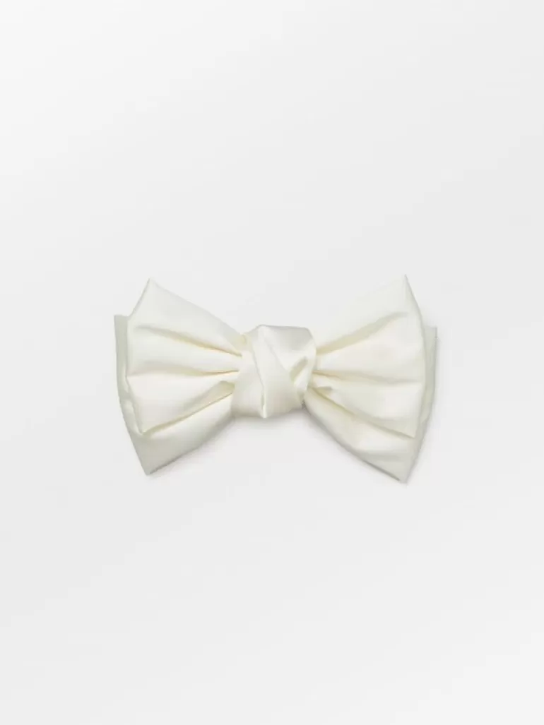 Satin Big Bow - White | BeckSöndergaard Outlet