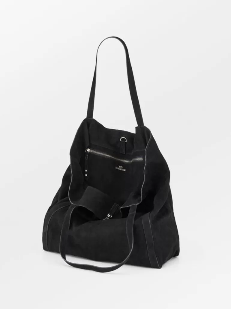 Suede Eden Bag - Black | BeckSöndergaard New